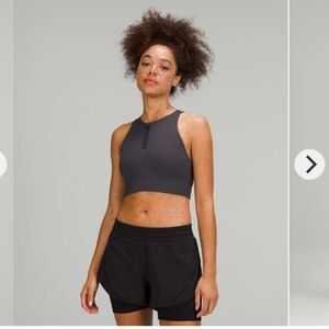 Lululemon Energy High-Neck LL Bra Zip In Blue.